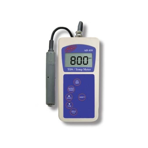 Máy đo TDS-EC-Nhiệt độ cầm tay Adwa AD410 (999 ppm, 120°C)