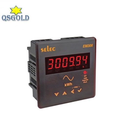 Đồng hồ đo điện năng tiêu thụ KWh Selec EM306-A (96x96mm) Đồng hồ đo điện năng tiêu thụ KWh Selec EM306-A (96x96mm)