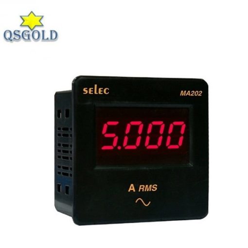 Đồng hồ đo Dòng điện AC gián tiếp qua CT Selec MA202 (72x72) Đồng hồ đo Dòng điện AC gián tiếp qua CT Selec MA202 (72x72)