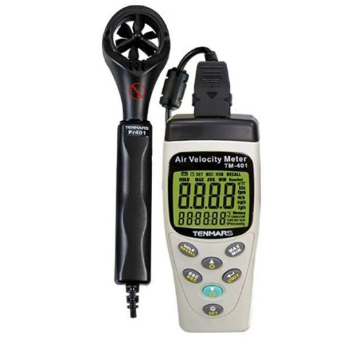 Máy đo tốc độ, lưu lượng gió Tenmars TM-402 (25m/s, 60℃)