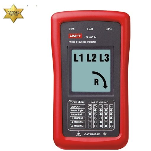 Thiết bị chỉ thị pha, chiều quay động cơ UNI-T UT261A Đồng hồ chỉ thị pha UT261A