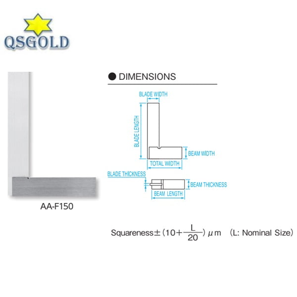 Thước kẻ vuông Niigata Seiki AA-F150 (150x100mm)