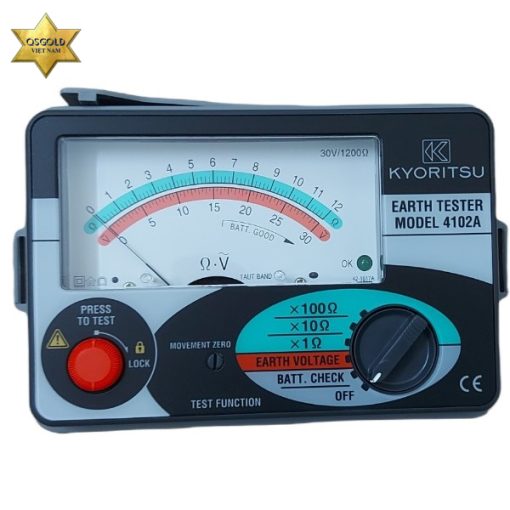 Máy đo điện trở đất hiển thị kim Kyoritsu 4102A Máy đo điện trở đất hiển thị kim Kyoritsu 4102A