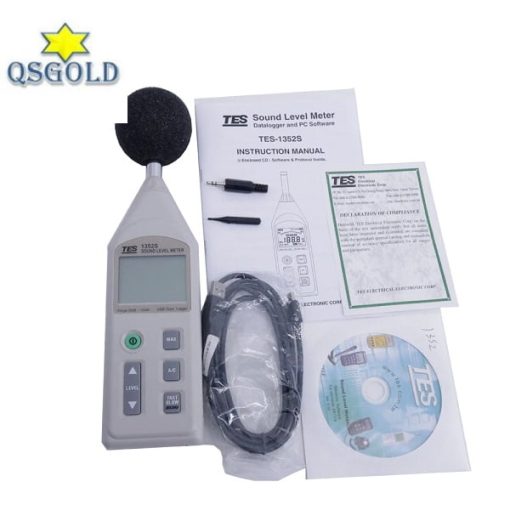 Máy đo độ ồn Tes TES-1352S (130dB, 8kHz) Máy đo độ ồn Tes TES-1352S (130dB, 8kHz)