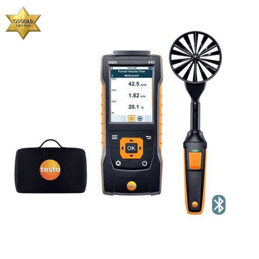 Testo 440 bộ thiết bị đo tốc độ gió Testo 440 dP máy đo nhiệt độ, vi sai áp suất