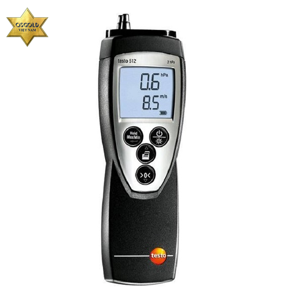 Testo 512 máy đo áp suất, tốc độ dòng khí 200 hPa,100 m/s