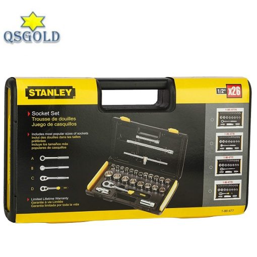 Stanley 86-477 bộ khẩu 1/2 inch 12 cạnh 27 chi tiết
