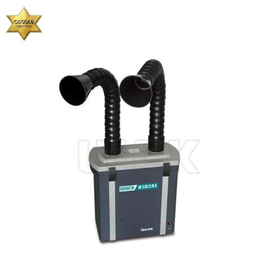 Máy lọc hút khói thiếc 2 đầu hút Quick 6102A1 Máy lọc hút khói thiếc 2 đầu hút Quick 6102A1