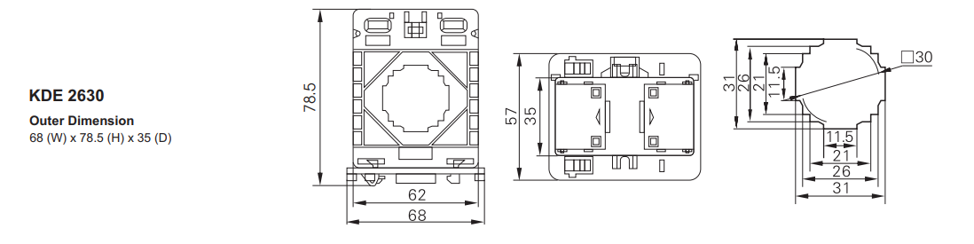 Biến dòng vuông KDE KDE2630-300/5