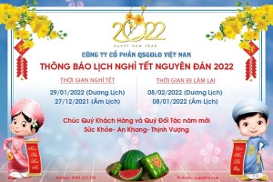 THÔNG BÁO NGHỈ TẾT NGUYÊN ĐÁN 2022