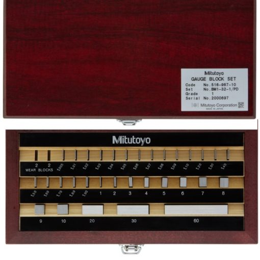 Bộ căn mẫu 32 chi tiết Mitutoyo 516-967-10 (Cấp 1)