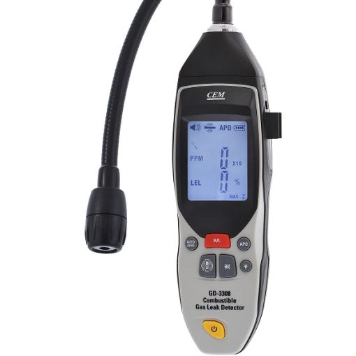 Máy phát hiện rò rỉ khí cháy CEM GD-3308 (0 đến 10000ppm) Máy phát hiện rò rỉ khí cháy CEM GD-3308 (0 đến 10000ppm)