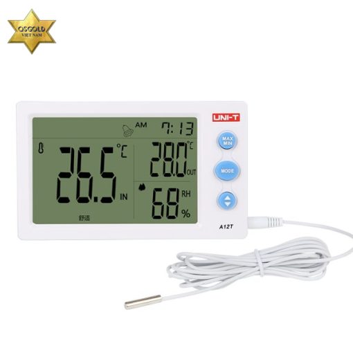Đồng hồ đo nhiệt độ độ ẩm Uni-T A12T (50°C, 95%RH)