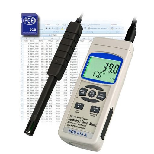 Máy đo nhiệt độ, độ ẩm cầm tay PCE 313A Máy đo nhiệt độ, độ ẩm cầm tay PCE 313A