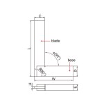 Ke vuông 400x250mm đế rộng Insize 4707-400