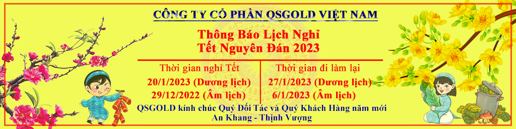 QSGOLD THÔNG BÁO LỊCH NGHỈ TẾT NGUYÊN ĐÁN 2023