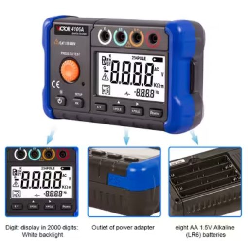 Máy đo điện trở nối đất VICTOR 4106A 4106A