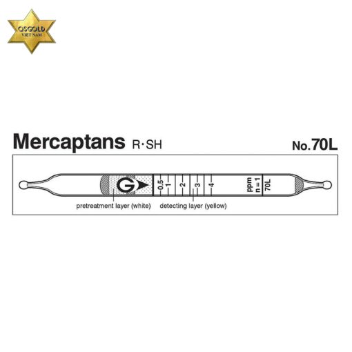 Ống phát hiện nhanh Mercaptans R-SH Gastec 70L (0.1-8ppm)
