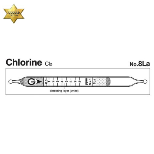 Ống phát hiện nhanh khí Chlorine Cl2 Gastec 8La (0.1~16ppm)