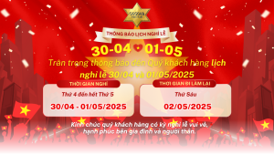 QSGOLD VIỆT NAM THÔNG BÁO NGHỈ LỄ 30/4 VÀ 1/5/2025