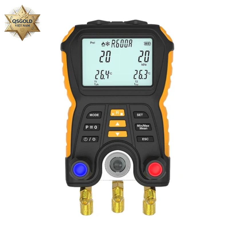 Đồng hồ đo áp suất và nhiệt độ gas lạnh kỹ thuật số HTI HT-750