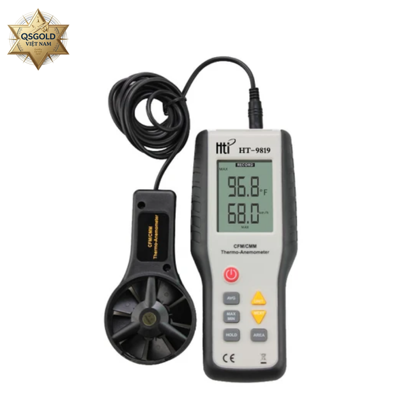 Máy đo tốc độ gió, lưu lượng gió HTI HT-9819 CFM/CMM