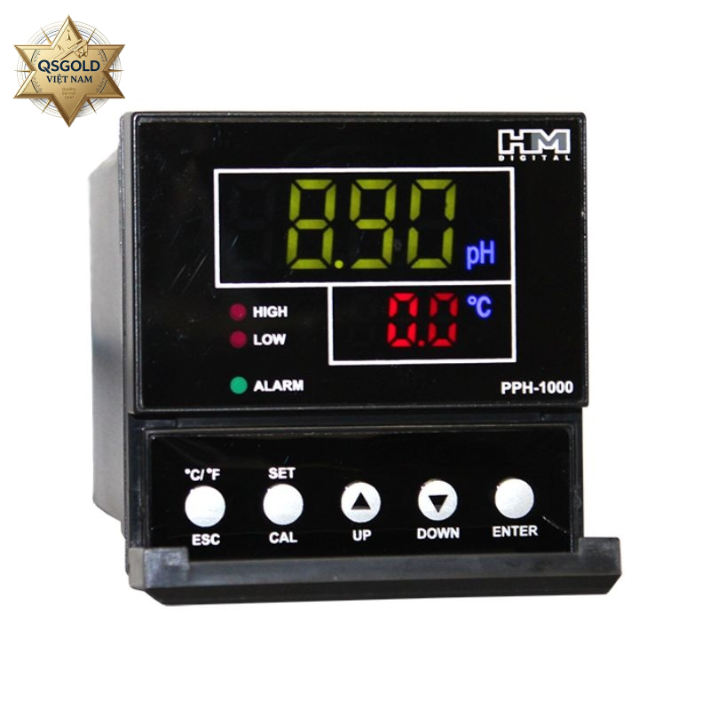 Bộ điều khiển pH và nhiệt độ một đường dây HM Digital PPH-1000