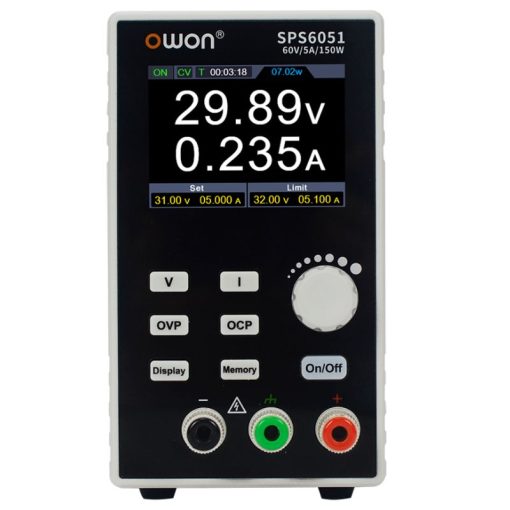 Nguồn điện DC lập trình 1 kênh OWON SPS6051 (60V; 5A; 150W) Nguồn điện DC lập trình 1 kênh OWON SPS6051