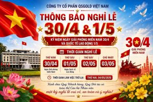 THÔNG BÁO NGHỈ LỄ 30/4 và 1/5