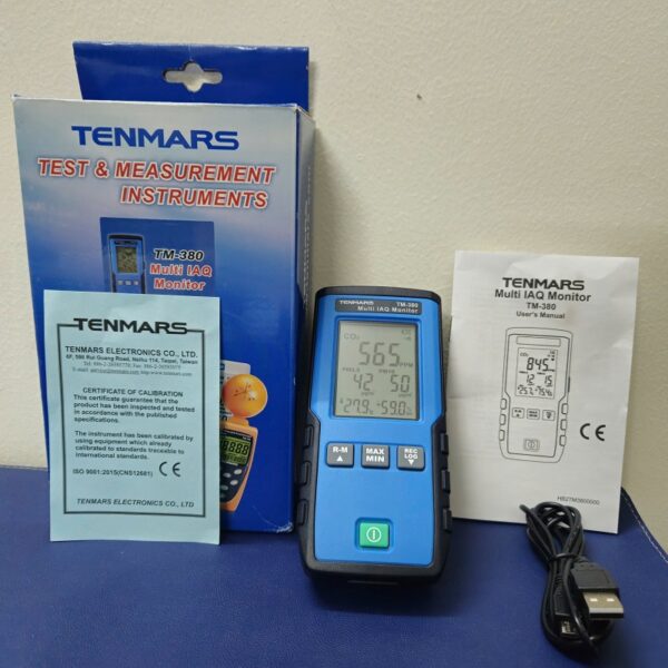 Máy đo CO2, PM2.5, PM10, Nhiệt độ, Độ ẩm Tenmars TM380
