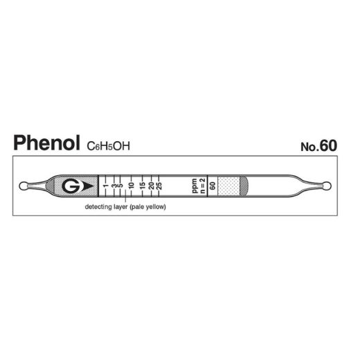 Ống phát hiện nhanh Phenol C6H5OH Gastec 60 (0.4~187ppm)