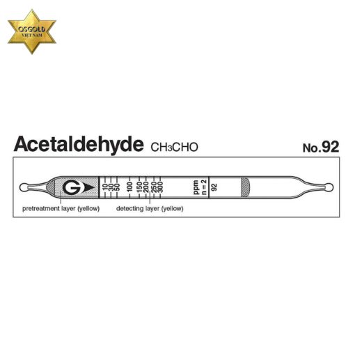 Ống phát hiện nhanh Acetaldehyde CH3CHO Gastec 92 (5~750ppm)