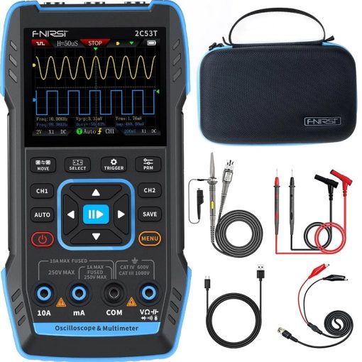 Máy hiện sóng cầm tay 3 trong 1 FNIRSI 2C53T (50MHz, 250MS/s) Máy hiện sóng cầm tay 3 trong 1 FNIRSI 2C53T (50MHz, 250MS/s)